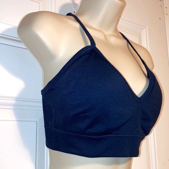 SECRET TREASURES Smoothing Convertible Sports Bra Navy Blue Womens Large - Picture 2 of 10